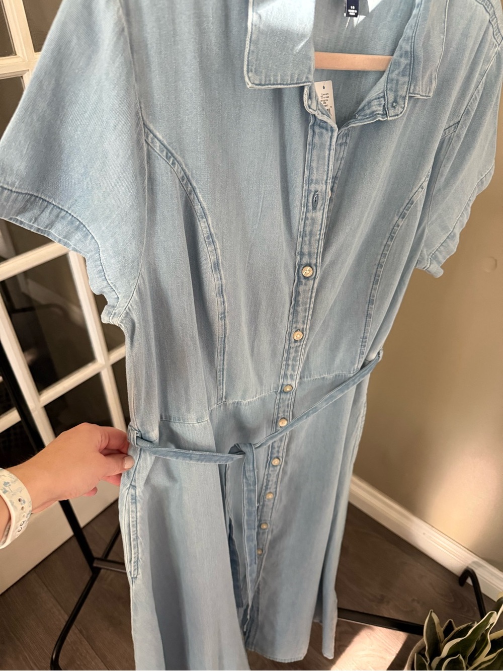 NWT Gap Denim Dress (L) - Picture 5 of 5